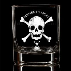 Ohio Memento Mori Whiskey Glass