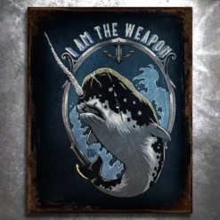 PTS I Am The Weapon Vintage Tin Sign Signs