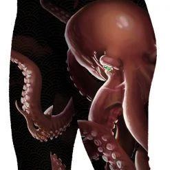 SV Women's Brown Octopus Leggings