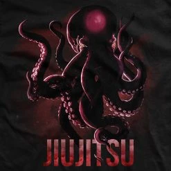 Ohio Jiu Jitsu Red Octopus T-Shirt Get Fit Or Die