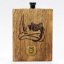 Ohio Whisky & Bad Decisions Ranger Up Rhino Bourbon Barrel .50 Cal Bullet Flask