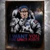 PTS Space Force Uncle Sam Vintage Tin Sign