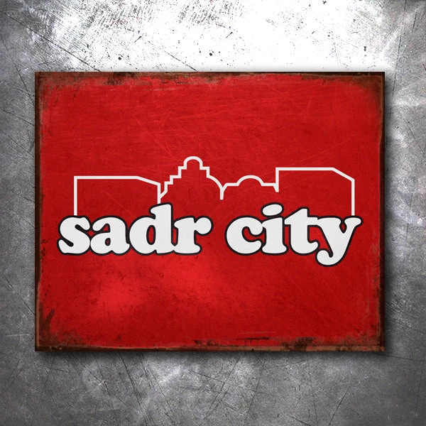 PTS Sadr City Vintage Tin Sign Signs 3 PTS Sadr City Vintage Tin Sign Signs