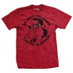 Ohio He Sees You When You're Sleeping T-Shirt Christmas