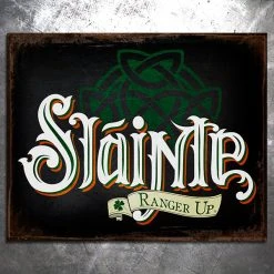 PTS Slainte Old World Vintage Tin Sign