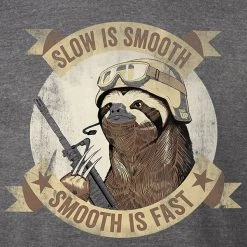 Ohio Men Slow Is Smooth Sloth Hoodie