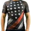 SV Men Thin Red Line Flag Rash Guard