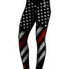 SV Firefighter Women's Thin Red Line Flag Leggings 2 SV Firefighter Women's Thin Red Line Flag Leggings