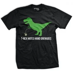 Ohio Men T-Rex Hates Hand Grenades T-Shirt