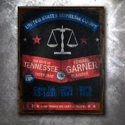 PTS Tennessee Vs. Garner Vintage Tin Sign