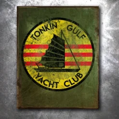 PTS Tonkin Gulf Yacht Club Vintage Tin Sign Signs