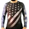SV American Flag Long-Sleeve Rash Guard Men