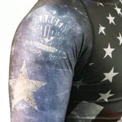 SV American Flag Long-Sleeve Rash Guard Men