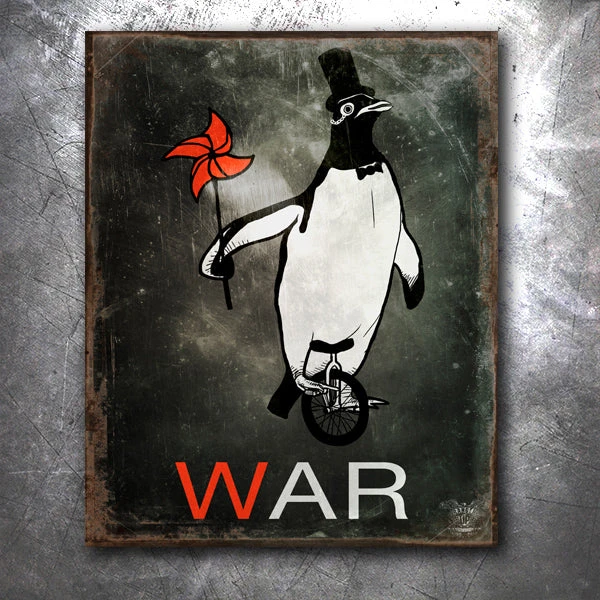 PTS Signs War Penguin Vintage Tin Sign 3 PTS Signs War Penguin Vintage Tin Sign