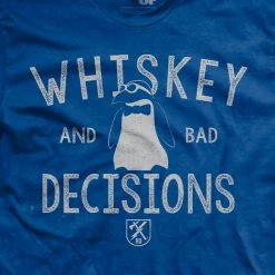 Ohio Whisky & Bad Decisions Whiskey & Bad Decisions - Summer Blue - T-Shirt
