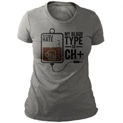 Ohio Caffeine & Hate Women's Blood Type CH Tee