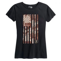 Ohio Women's Chocolate Chip Camo Flag Tee