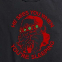 Ohio Christmas Womens He Sees You Tee