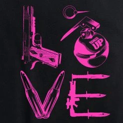 Ohio Women's LOVE Tee Pink And Black Valentines