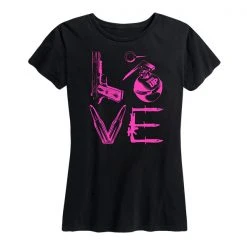 Ohio Women's LOVE Tee Pink And Black Valentines