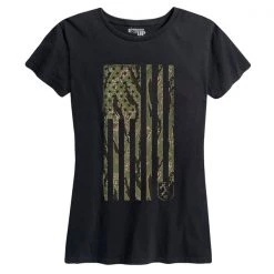 Ohio Women's Tiger Stripes Camo Flag Tee
