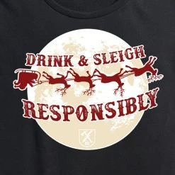 Ohio Christmas Women's Drink And Sleigh Tee