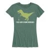 Ohio Women's T-Rex Hates Hand Grenades Tee Green