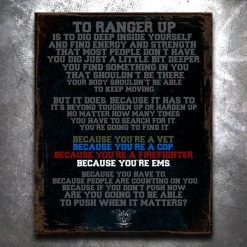 PTS Why We Ranger Up Vintage Tin Sign