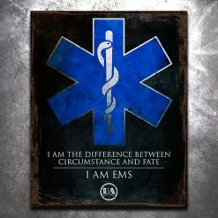 PTS I Am EMS Vintage Tin Sign Signs