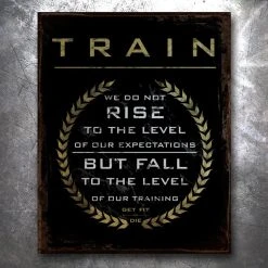 PTS Wrestling And Jiu Jitsu Train Vintage Tin Sign