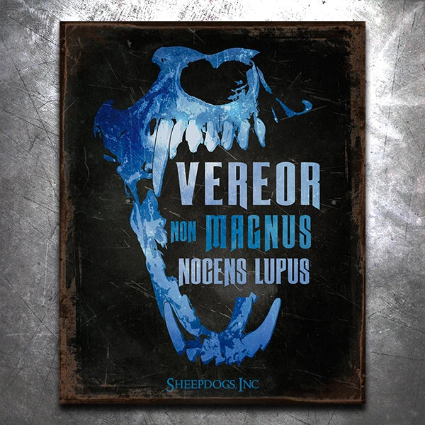 PTS Big Bad Wolf Vintage Tin Sign Signs 3 PTS Big Bad Wolf Vintage Tin Sign Signs