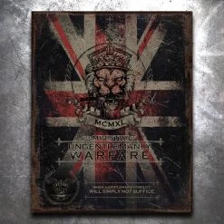 PTS Ungentlemanly Warfare Vintage Tin Sign Signs