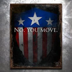 PTS No You Move Vintage Tin Sign