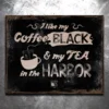 PTS I Like Coffee Black Vintage Tin Sign
